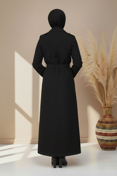 benguen Black Belted 4901 Trench Coat