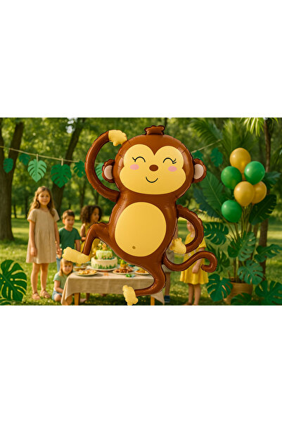 PartiCompany Monkey Foil Balloon – 90 X 85 cm 🎈 🐵 ✨