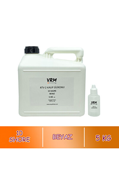 VRM VernikRecineMarketi Rtv-2 Beyaz Kalıp Silikonu (10 SHORE) 5 Kg