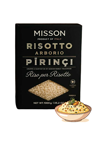 MİSSON Risotto Arborio Italyan Rice Pirinç 1 Kg