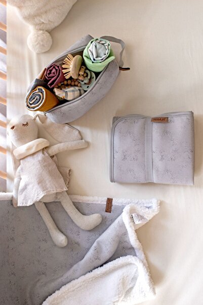 HAMUR Dirty Clean Wet Organizer Bag Solid Gray Baby Kids Clothes Laundry Mommy Makeup Mattress Bag