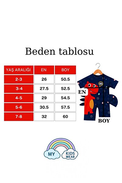 My Kids Wear Tatlı Dino Temalı Boneli Erkek Çocuk Mayo Takımı