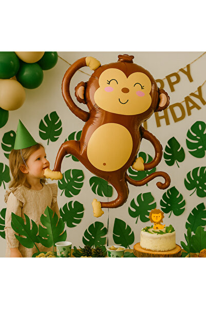 PartiCompany Monkey Foil Balloon – 90 X 85 cm 🎈 🐵 ✨