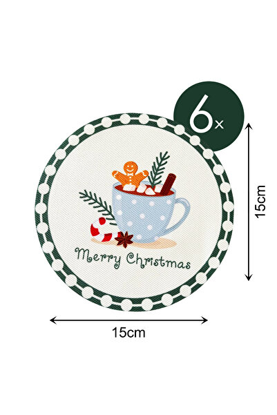 tarzınısec New Year's Coffee Napkin, Presentation Napkin, Cocktail Napkin, Coaster Set of 6