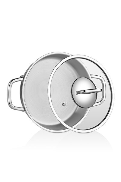 FALEZ Vento 28 Cm Kısa Çelik Tencere VNT1029