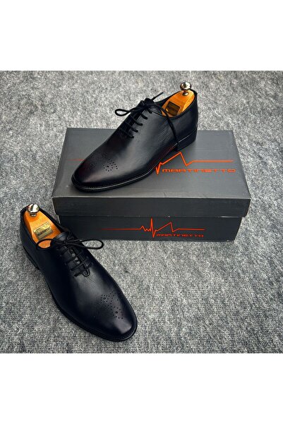 Martinetto KLASICKÉ ČERNÉ PÁNSKÉ BOTY Z PRAVÉ KŮŽE PRO KAŽDODENNÍ NOŠENÍ 30071300