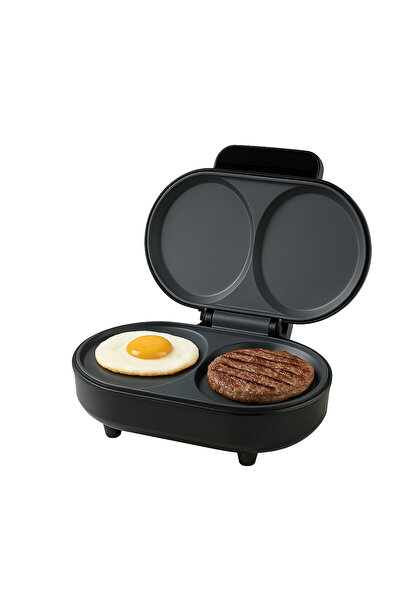 TEHNOSHOP Burger omelette maker 850W, 2 compartments, non-stick