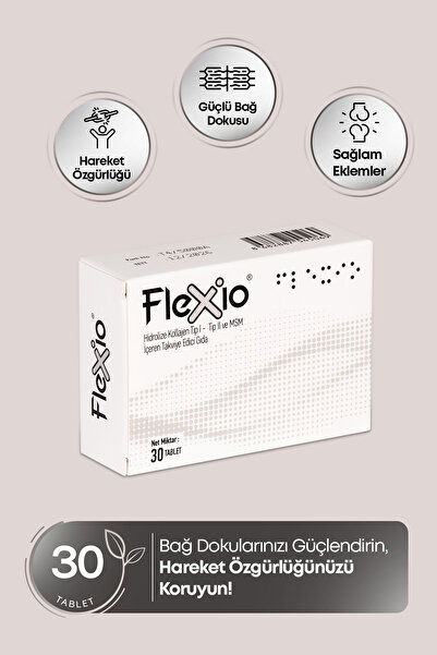 FLEXİO Flexio Hidrolize Tip 1 Ve Tip 2 Kollajen, Msm, Yumurta Zarı Içeren 30 ...