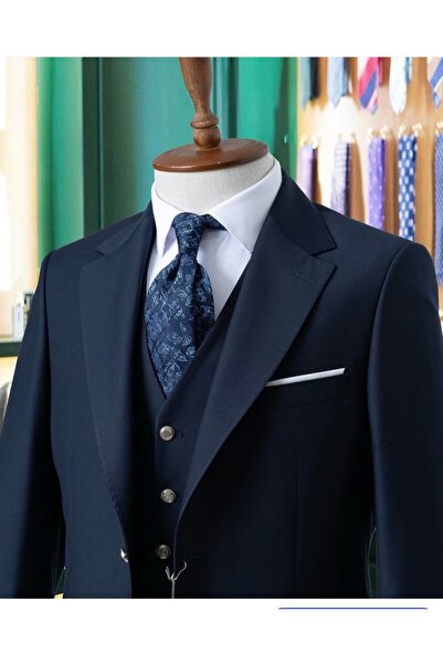 ilayda emir Lacivert Yelekli Erkek Takım elbise