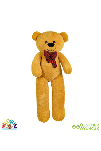 NİLOŞUM Özgüneroyuncak Sevgiliye Hediye Seti – 90 cm Peluş Ayıcık & 24 Ayar Altın Kaplama Kolye