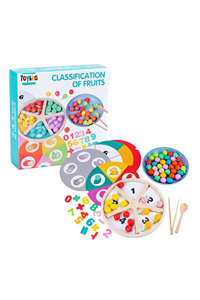 Toyska Joc Educational Montessori Clasificare Fructe si Culori, 78 Piese, mul...