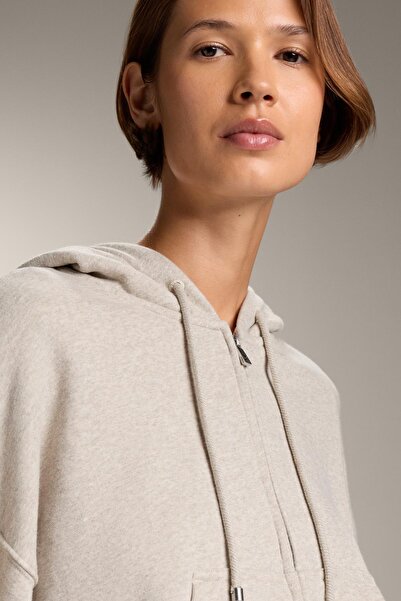 Oysho Wide-sleeve hooded jacket with cotton