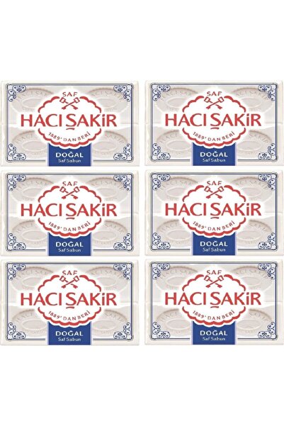Hacı Şakir Kalıp Sabun 4'lü Doğal 600Gr. X 6 Adet