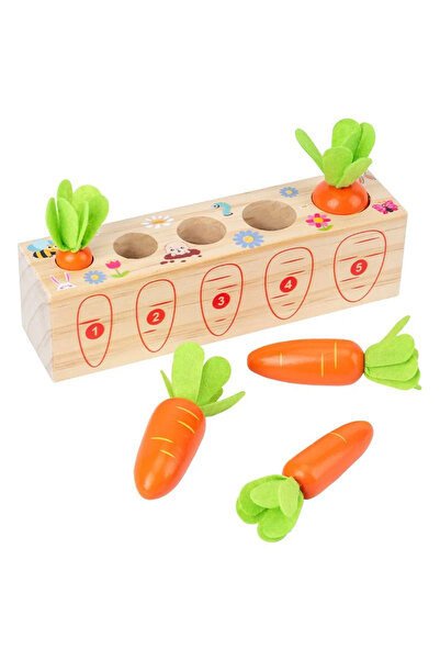 Toyska Εκπαιδευτικό κινητικό παιχνίδι Montessori "Μέτρηση Καρότων", πολύχρωμο