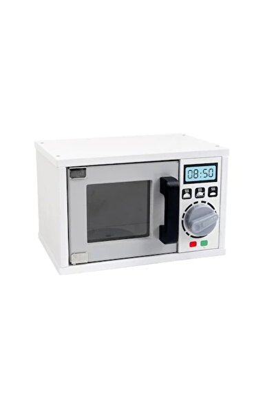 Toyska Cuptor cu microunde de jucărie din lemn cu 7 accesorii