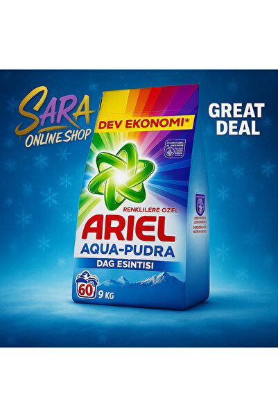 Ariel Aqua Pudra 9kg – Dağ Esintisi (Mountain Fresh)