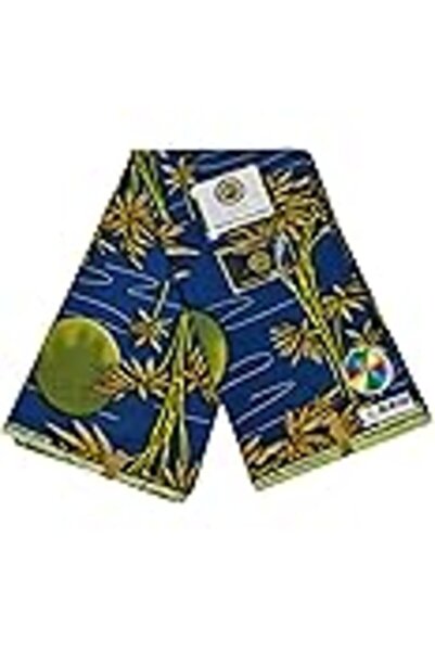 Generic قماش أفريقي 100% قطن شمع هيتارجيت 6 ياردات (12703)