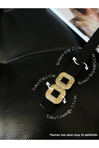 Fiori حزام نسائي رفيع بإبزيم طويل - للسترة والقمصان واللباس