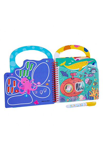 Toyska Carte de colorat cu apa Reutilizabila Magic Water Painting Ocean, 14 p...