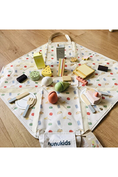 Toyska Gentuta picnic cu accesorii din lemn pentru copii, 24 piese, multicolor