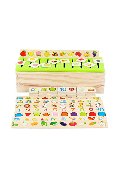 Toyska Jucarie educativa din lemn Cutia pentru sortare in limba Romana si Eng...