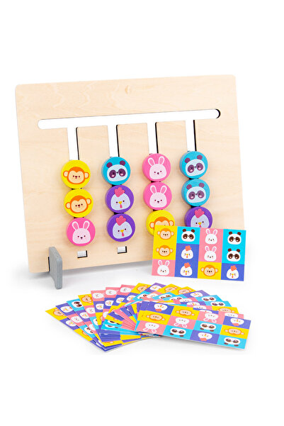 Toyska Joc de logica Labirint 4 in linie Asocieri culori si animale cu sabloa...