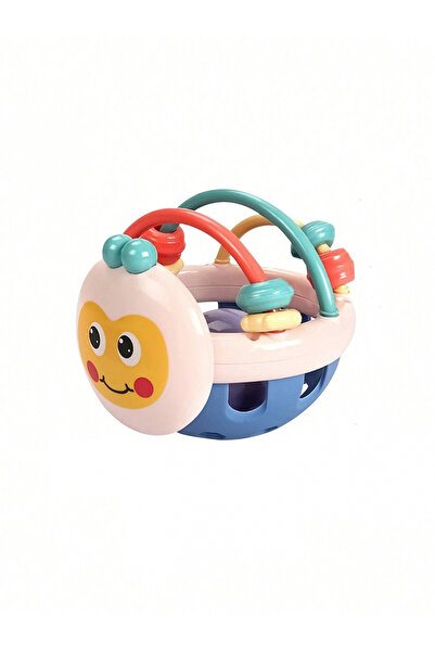 Toyska Jucarie senzoriala cu zornaitoare, Mingea zambitoare, multicolor