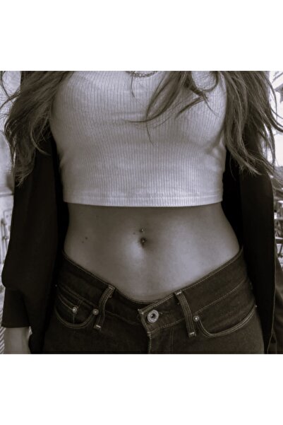 Heppii Cerrahi Çelik Küçük Toplu Göbek Piercingi Siyah Renk