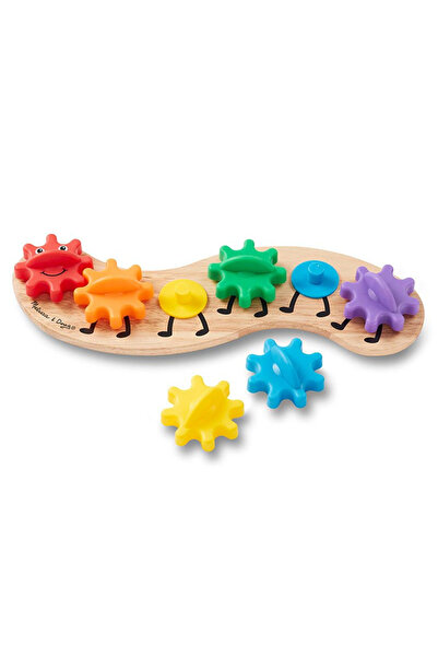 Melissa & Doug Joc de indemanare Omida Curcubeu cu Roti Zimtate, multicolor