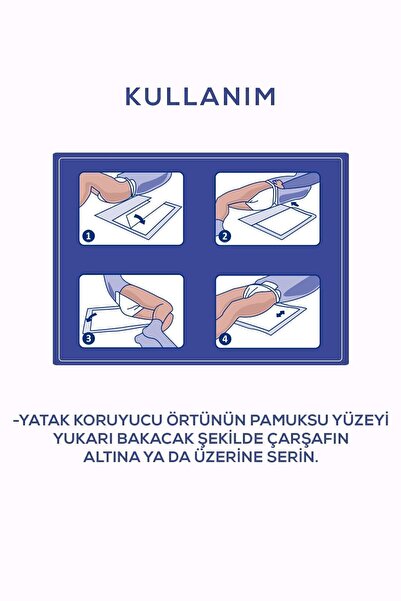 Moly Yatak Koruyucu Örtü 60x90 Cm 30'lu x3 Adet
