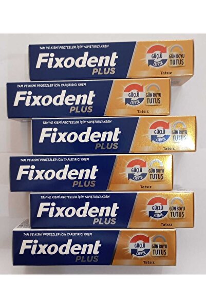 Fixodent Diş Protez Yapıştırıcı Krem Güçlü Tutuş 40 gr x6 Adet