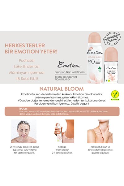 Emotion Women Roll-On 50 Ml Natural Bloom