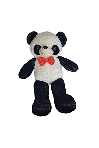 Toyska Urs Panda din plus cu papion rosu, 55 cm
