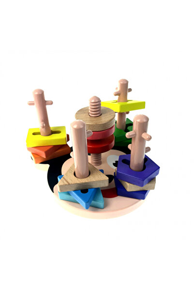 Toyska Sortator Montessori forme geometrice, 5 coloane