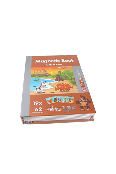 Toyska Joc educativ Carte magnetica Animal Spell, 81 piese, maro