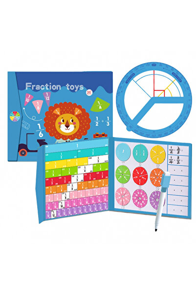 Toyska Carte magnetica aritmetica Invatarea Fractiilor, multicolor