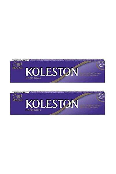 Wella Koleston Tüp Saç Boyası 11/1 Açık Küllü Sarı X 2 Adet