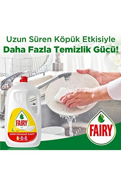 Fairy Sıvı Bulaşık Deterjanı Süper Ekonomik Paket Limon 2600 Ml X 6 Adet