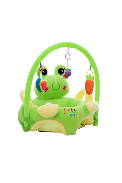Toyska Plush Baby Armchair with Frog Activities, Green