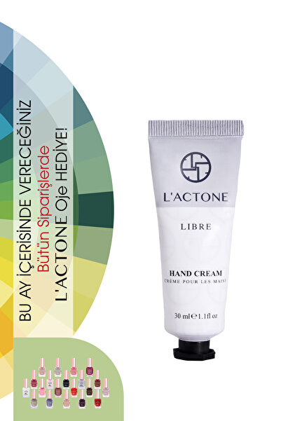 L'ACTONE Libre Hand Cream 30 ml / El Kremi - 1 Adet Oje Hediyeli
