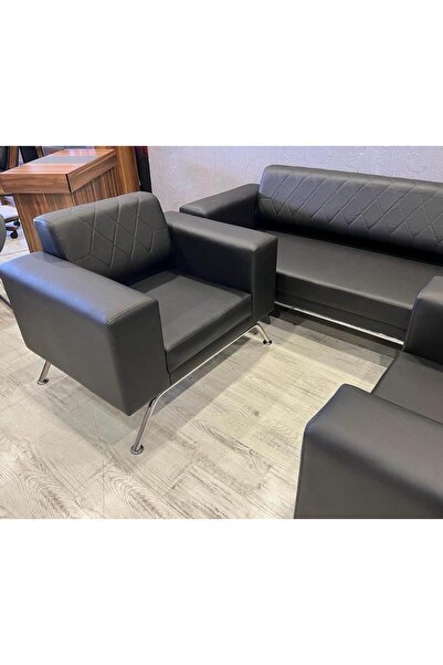 ENG OFİS MOBİLYALARI VENÜS DERİ 3+1+1 OFİS OTURMA GRUBU