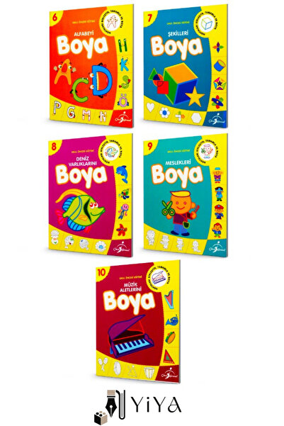 Çocuk Gezegeni Okul Öncesi Boyamalı Alıştırma Büyük Boyut Her Biri 32 Sayfa -...