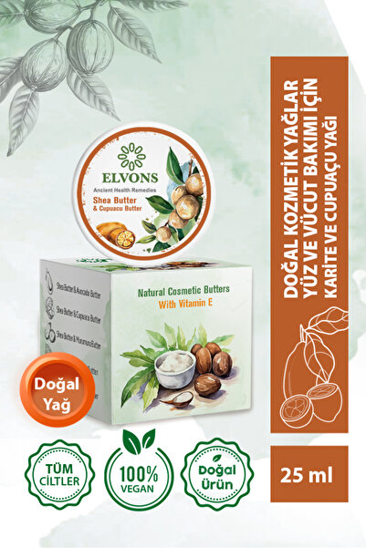 Elvons Lip Balm - Dudak Kremi - Vazelin - Cupuacu & Shea Yağı 25ml