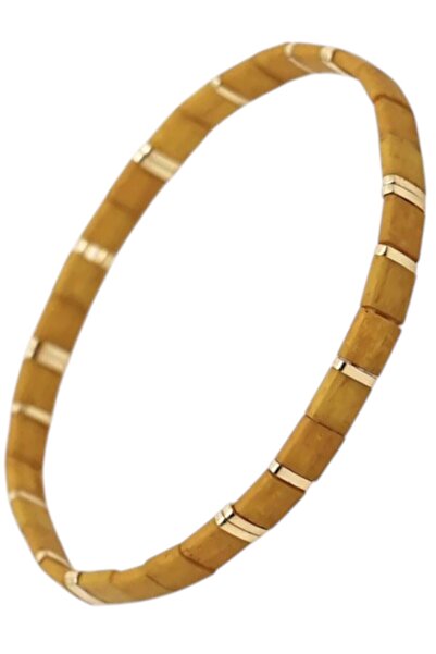 NAZLI TAKILAR سوار يونيسكس مصنوع يدويًا من خرز ميوكي تيلا الزجاجي المرن بألوا...