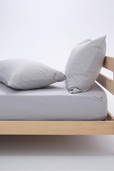 She&Co Double Size Rubberized Bed Sheet Set - 3 Pieces |   Gray