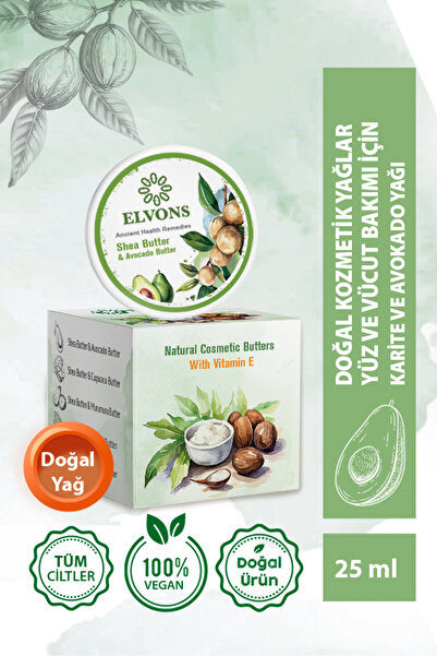 Elvons Lip Balm - Dudak Kremi - Vazelin Avokado & Shea Yağı - Onarıcı & Nemle...