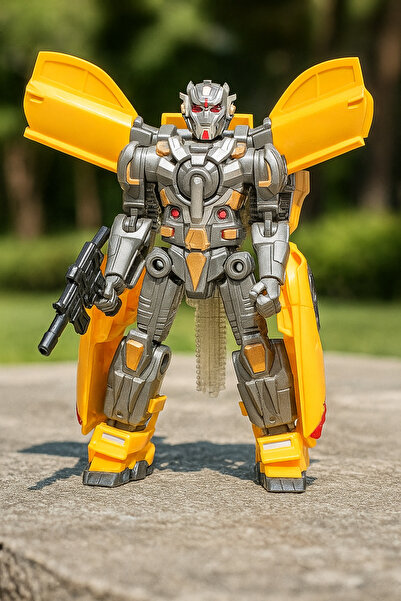 IPKA STORE Dönüşebilen Robot Araba Oyuncak Kırmızı – Işıklı ve Sesli Transform Araç, Silahlı Savaşçı Robot