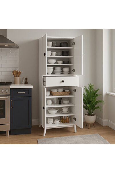 Baby Banana Modimob 2935 Patentli 8 Bölmeli Çok Amaçlı Banyo Ve Mutfak Kiler Dolabı Ayakkabılık