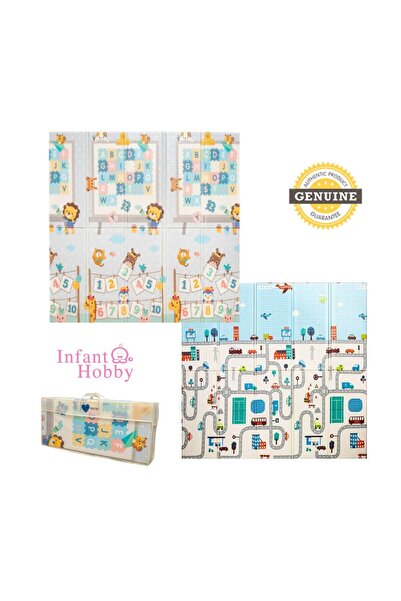 İnfant Hobby My City Traffic Premium Çift Taraflı Katlanabilir Oyun Matı 160x180x1 Cm