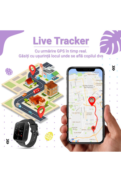 Wingereich Ceas Smartwatch pentru Copii, 4G, Localizare GPS, Apel Video HD și WhatsApp